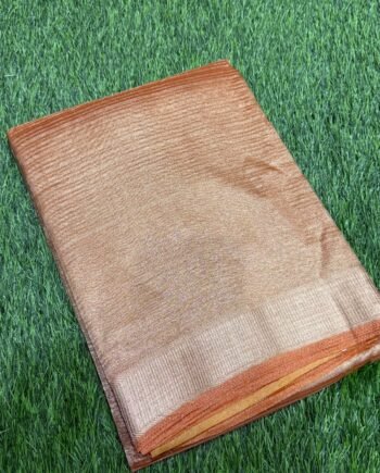 Clearance Sale - Vairaoosi Stripes in Banarasi Tissue Crush Saree - 5