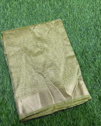 Clearance Sale - Vairaoosi Stripes in Banarasi Tissue Crush Saree - 4