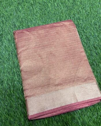 Clearance Sale - Vairaoosi Stripes in Banarasi Tissue Crush Saree - 1