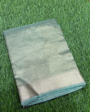 Clearance Sale - Vairaoosi Stripes in Banarasi Tissue Crush Saree - 2
