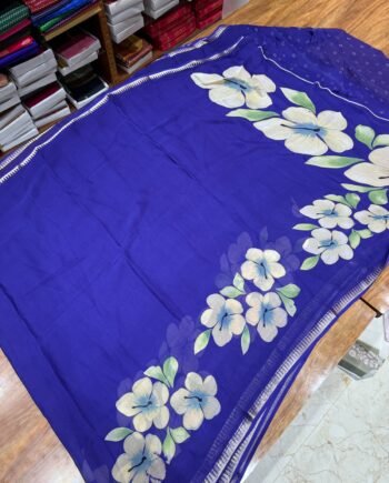 Premium Georgette Saree - Floral Pattern - 6