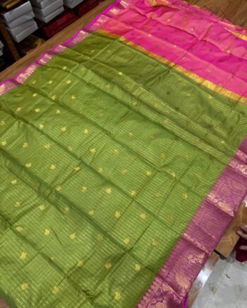 Banarasi Zari Checks Saree - 2