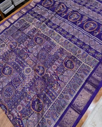 Pashmina Georgette Saree with Allover Sequence with Position Prints - 6