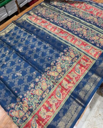 Kalamkari binny semi silk saree - 6