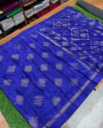 Kollam Foil Print Crepe Saree - 6