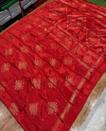 Kollam Foil Print Crepe Saree - 5