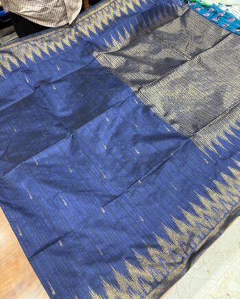 Budget Raw Semi Silk Saree - Paithani Butta and Tower Border - 8