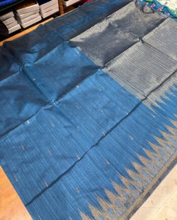 Budget Raw Semi Silk Saree - Paithani Butta and Tower Border - 6