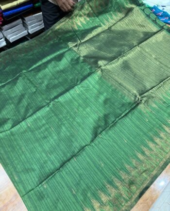 Budget Raw Semi Silk Saree - Paithani Butta and Tower Border - 7