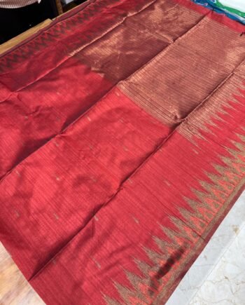 Budget Raw Semi Silk Saree - Paithani Butta and Tower Border - 2