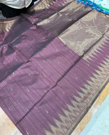 Budget Raw Semi Silk Saree - Paithani Butta and Tower Border - 4