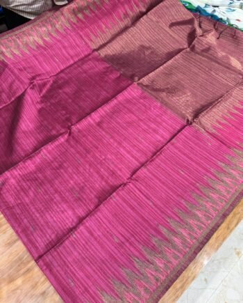 Budget Raw Semi Silk Saree - Paithani Butta and Tower Border - 1