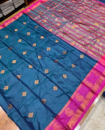 Korvai Semi Silk Saree with Rettapetta Border - 7
