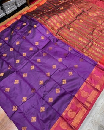 Korvai Semi Silk Saree with Rettapetta Border - 6