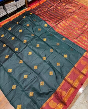 Korvai Semi Silk Saree with Rettapetta Border - 3
