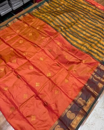 Korvai Semi Silk Saree with Rettapetta Border - 2