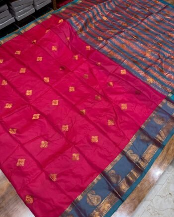 Korvai Semi Silk Saree with Rettapetta Border - 4
