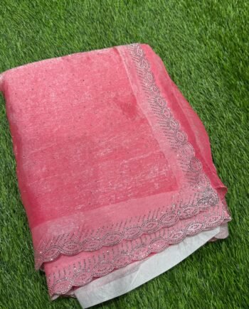 Space Silk Saree with Stone Work Allover - 11