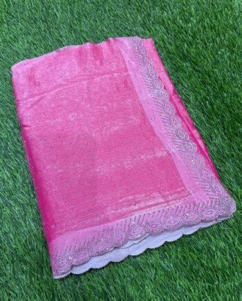 Space Silk Saree with Stone Work Allover - 1